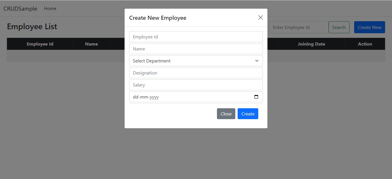 Create Employee Modal